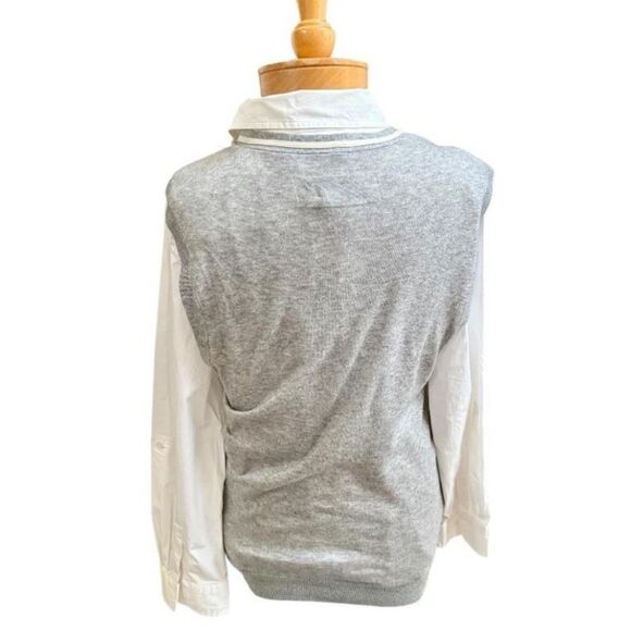 Club Monaco Cashmere Blend Sleeveless Cardigan Vest - Picture 3 of 8